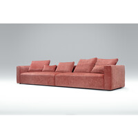 Liam sofa - 2,5 zit met arm links + 2,5 zit met arm rechts Elyot vintage red