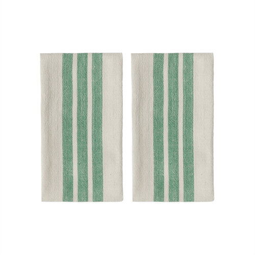 OYOY Living Design Linu keukenhanddoek groen - set van 2