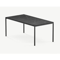 Felix eettafel keramiek blad Pietra Grey onderstel gitzwart