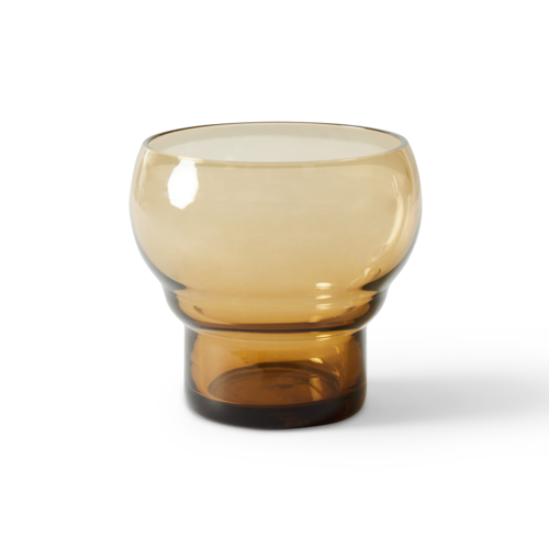 HKLiving 70's Bulb glazen Amber - Set van 4