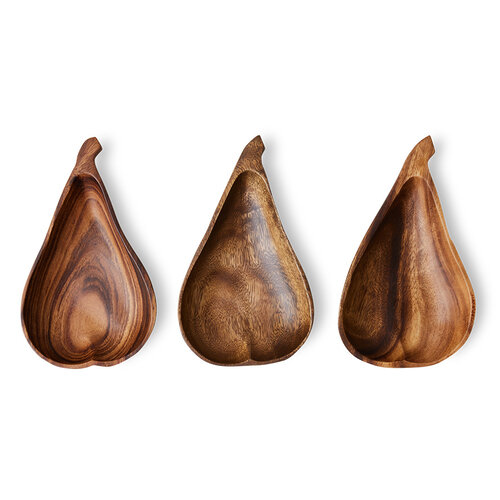 HKLiving Acacia pear bowl L