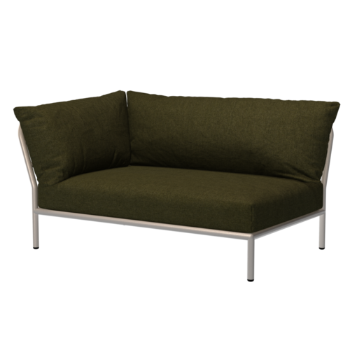 Houe Level2 lounge sofa linkerhoek sunbrella heritage - mat witte frame