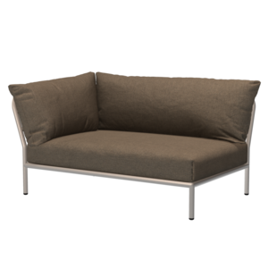 Houe Level2 lounge sofa linkerhoek sunbrella heritage - mat witte frame