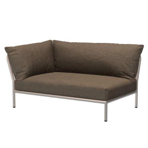 Houe Level2 lounge sofa linkerhoek sunbrella heritage - mat witte frame