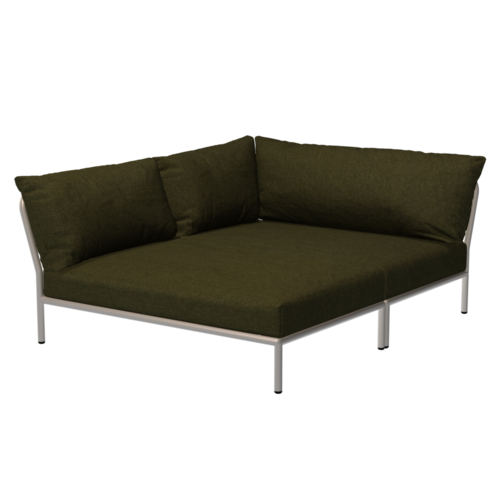 Houe Level2 lounge sofa cosy corner left sunbrella heritage - mat witte frame