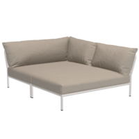 Level2 lounge sofa cosy corner right sunbrella heritage - mat witte frame