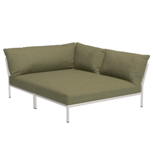 Houe Level2 canapé lounge cosy corner droit sunbrella heritage - cadre blanc mat