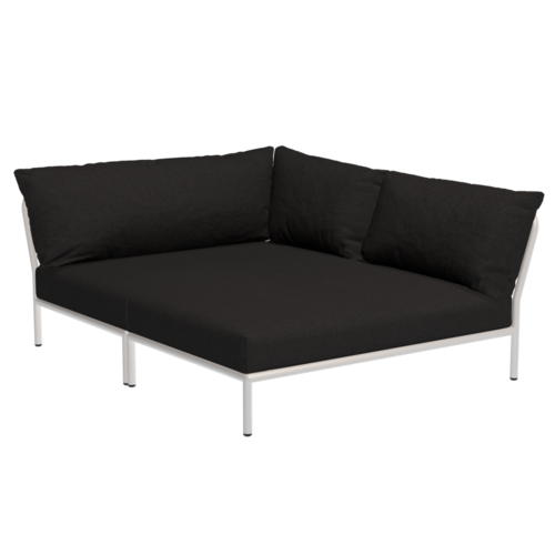 Houe Level2 lounge sofa cosy corner right sunbrella heritage - mat witte frame