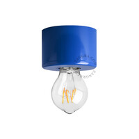 Plafondlamp / wandlamp gelakt blauw Ø 8,5 cm