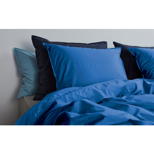 SUITE702 Dekbedovertrek percale katoen cobalt blue - excl kussensloop