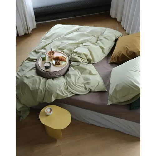 SUITE702 Dekbedovertrek percale katoen pistachio - excl kussensloop