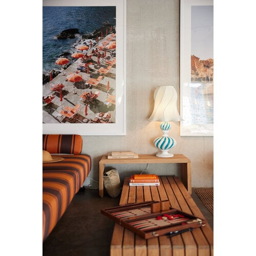 HKLiving Bank met latjes teak smal
