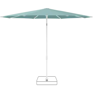 Glatz Smart parasol mât blanc mat tissu 417 ocean