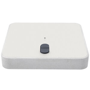 Glatz Socle de parasol en béton léger avec roulettes Z 55 kg 65×65 cm avec plaque de finition gris blanc RAL 9002