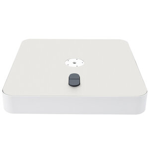 Glatz Socle de parasol en acier avec roulettes M4 180 kg 94 × 94 gris blanc incl. contrepoids et plaque de finition