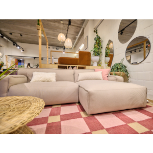 Fest Amsterdam Clay canapé 1,5 place + chaise longue small - Soil Natural 01