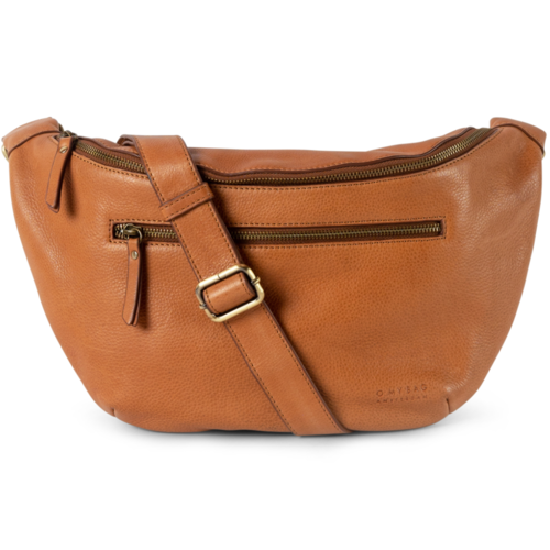 O My Bag Drew maxi bum bag met 2 riemen - soft grain leder cognac