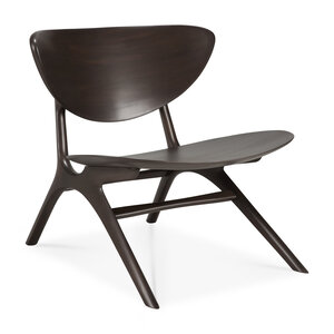 Ethnicraft Eye chaise longue en acajou brun foncé