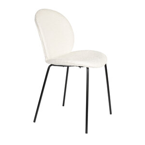 Zuiver Bonnet chaise de salle à manger teddy off-white