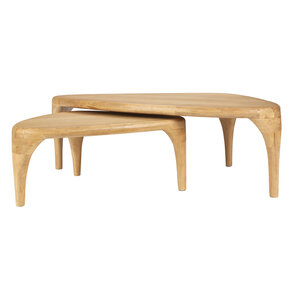 Zuiver Isla table basse naturelle - lot de 2