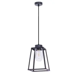 Lot de 3 : Lampiok 1 suspension numéro 4 verre mat noir 107 - MODÈLE D'EXPOSITION