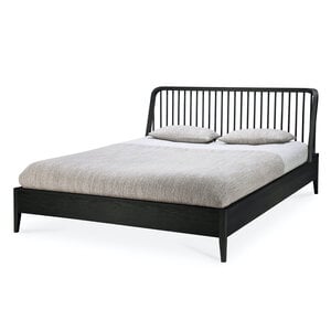 Ethnicraft Spindle lit chêne noir - dimension matelas 180 cm