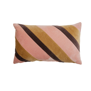 HKLiving Sunkissed coussin rayé en velours 50 x 30