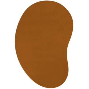 Layered Residue tapis en laine ochre Layered Residue tapis en laine ochre