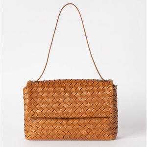 O My Bag Kenzie sac à main en cuir tissé classique cognac O My Bag Kenzie sac à main en cuir tissé classique cognac