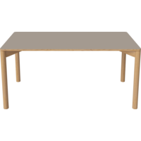 Pana eettafel blad grijsbruine fenix laminaat onderstel geoliede eik