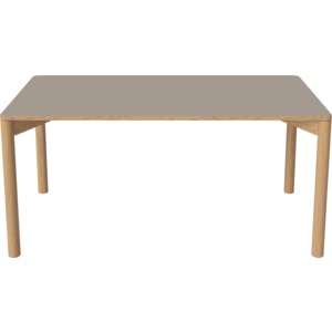 Bolia Pana table à manger plateau en stratifié fenix gris-brun piètement en chêne huilé