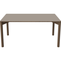 Pana eettafel blad grijsbruine fenix laminaat onderstel donker geoliede eik