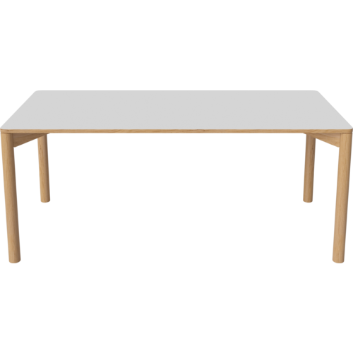 Bolia Pana eettafel blad witte fenix laminaat onderstel geoliede eik