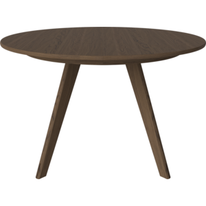 Bolia Soft Mood table à manger ronde extensible Ø122 en chêne foncé huilé