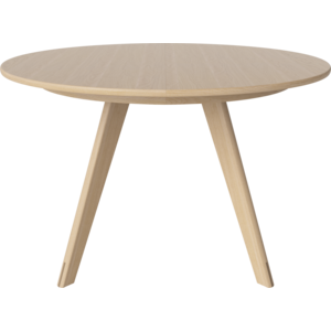 Bolia Soft Mood table à manger ronde extensible Ø122 en chêne huilé blanc pigmenté