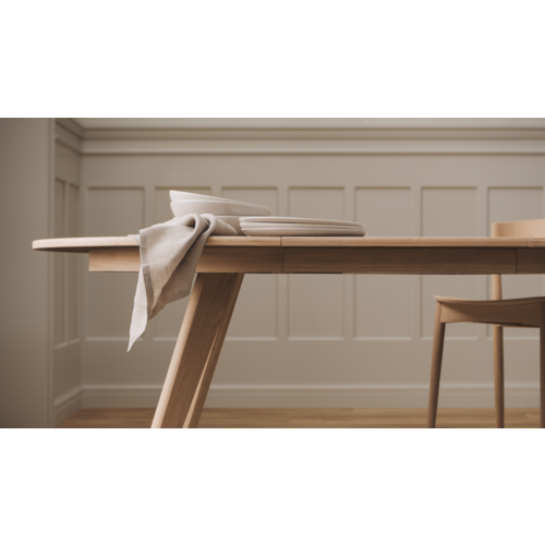 Bolia Soft Mood ronde eettafel verlengstuk donker geoliede eik Bolia Soft Mood ronde eettafel verlengstuk donker geoliede eik