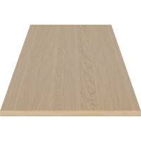 Soft Mood ronde eettafel verlengstuk wit gepigmenteerde geoliede eik
