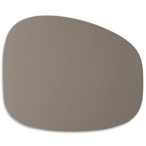 Vacavaliente SRL Ruca set de table forme pierre grey fungi en cuir recyclé