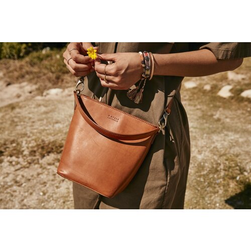 O My Bag Bobby midi handtas - klassiek leder cognac