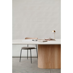 Paul Rogers Palermo table à manger ovale à encoche - Mortex salt/natural oak