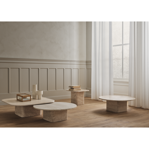 Bolia Eida salontafel travertin 100 x 100 x H 32 Bolia Eida salontafel travertin 100 x 100 x H 32