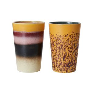 HKLiving 70s mugs thé Beach - lot de 2 HKLiving 70s mugs thé Beach - lot de 2