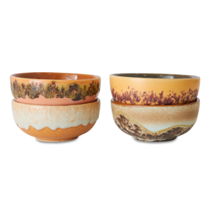 HKLiving 70s XS bowls marine - set van 4