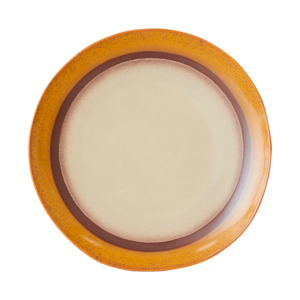 HKLiving 70s assiette plate coconut Ø 29 - lot de 2
