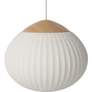 Bolia Acorn suspension Ø 50 tissu ivoire – chêne huilé