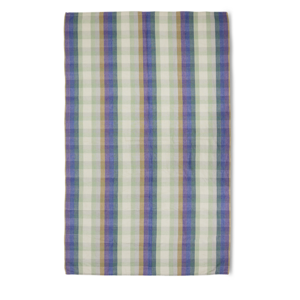 HKLiving Vida geruit tafelkleed mint/cobalt (140x220cm)