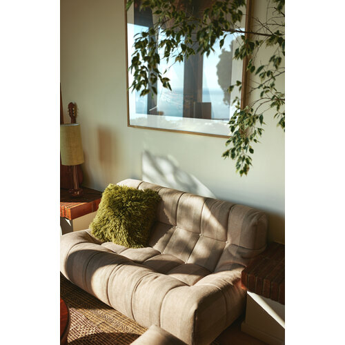 HKLiving Fluffy kussen olive 50 x 50 HKLiving Fluffy kussen olive 50 x 50