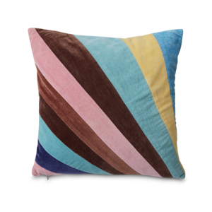 HKLiving Eventide coussin rayé en velours 45 x 45