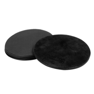 O My Bag Glasonderzetter zwart soft grain leder - set van 4