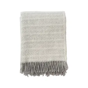 Klippan Skänor plaid grey melange / white